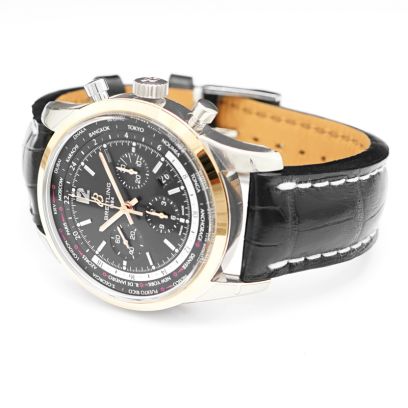 breitling men's swiss made automatic unitime transocean pilot watch