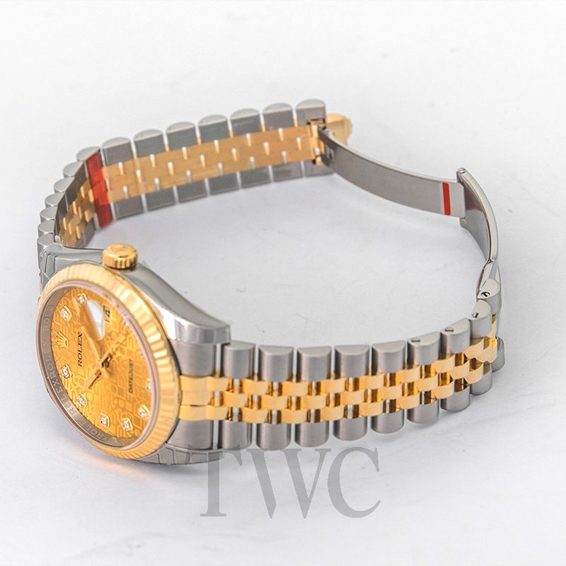 Rolex Oyster Perpetual Datejust 36 Champagne Dial 18K Yellow Gold Automatic  Men's Watch 116238CSJ