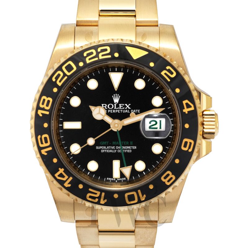 rolex gmt black and gold