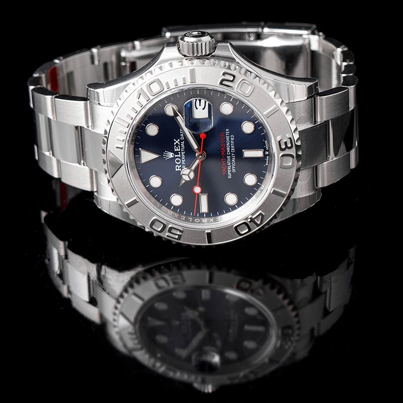 Pre-Owned Rolex Yacht-Master Blue Dial Watch 126622 - Burrells
