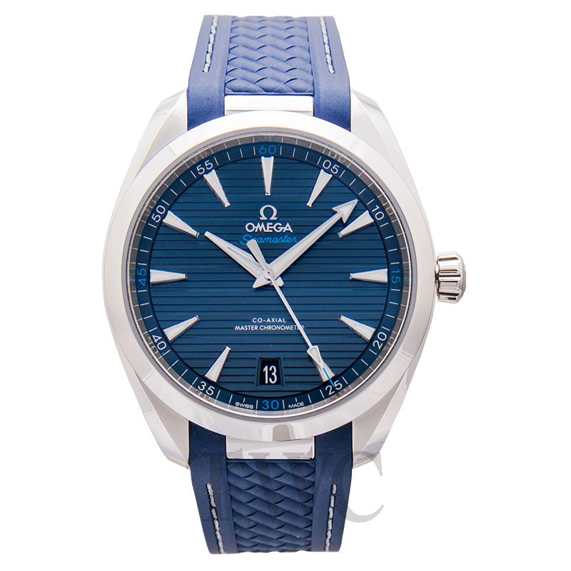 omega seamaster automatic blue dial men's watch