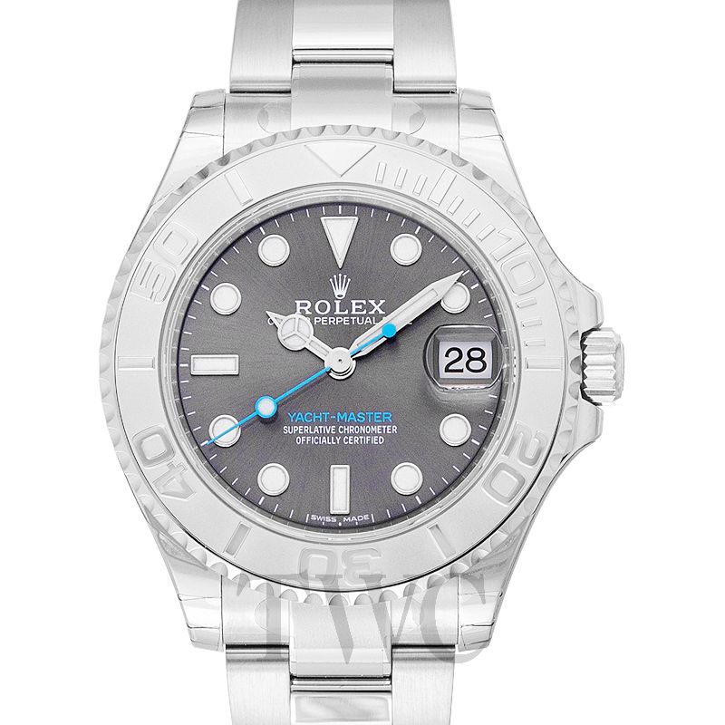 Rolex Steel and Platinum Lady Yacht-Master 29 Watch - Platinum Dial 