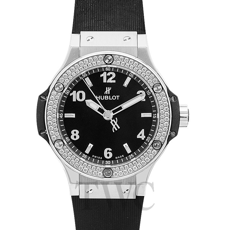 Hublot Big Bang 38mm Stainless Steel Diamonds White Rubber Ladies Watch, 361.SE.2010.RW.1704