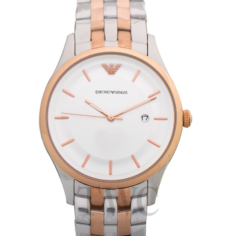 armani exchange rose gold coloured dial ladies watch