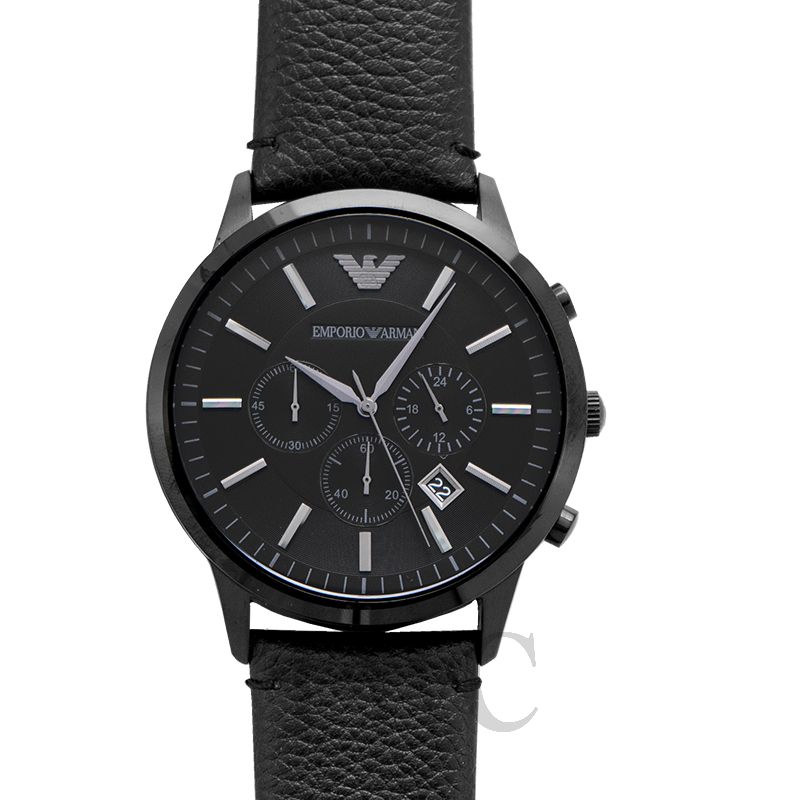 emporio armani classic men's black sportivo