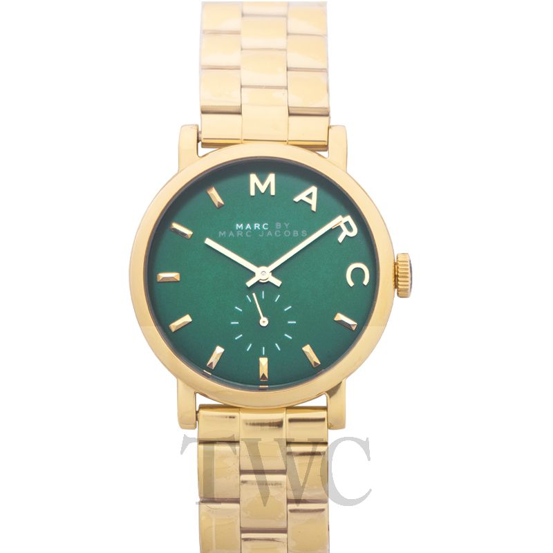 marc jacobs green face watch