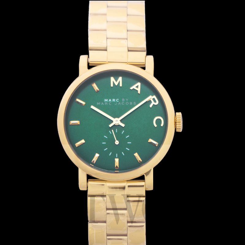 marc jacobs green face watch