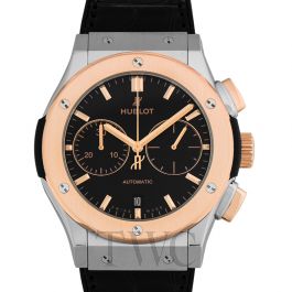 New Hublot Classic Fusion 45 mm Black Ceramic Rose Gold Watch  511.CO.1181.RX