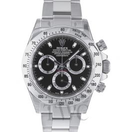 Men's Rolex Daytona Bamford Black Stainless Steel Watch 116520 PRE-OWN –  Global Timez