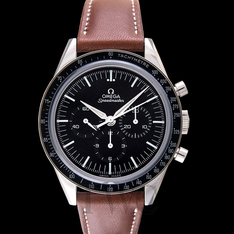 New Speedmaster Moonwatch Chronograph 39.7 mm Manual-winding Black Dial ...