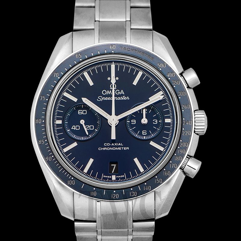 New Speedmaster Moonwatch Co‑Axial Chronograph 44.25 mm Automatic Blue ...