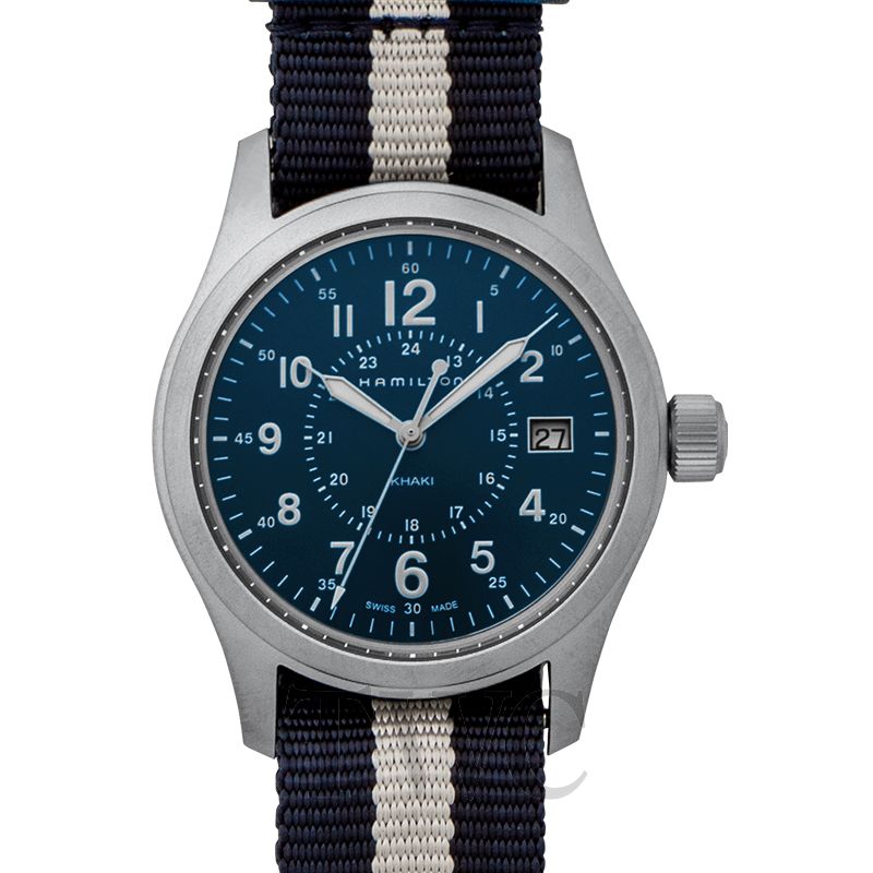 New Khaki Field Quartz Blue Dial Stainless steel Watch H68201043 ...