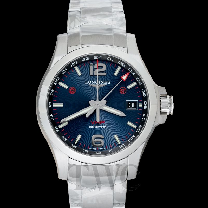 New Conquest VHP GMT Quartz Blue Dial Men's Watch L37184966 Longines ...