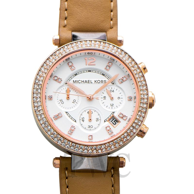 ladies michael kors parker chronograph watch