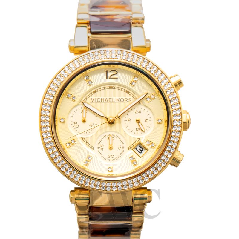 michael kors tortoise shell watch