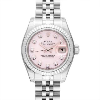 Rolex Lady-Datejust 26 Pink Dial Oyster Bracelet Women's Watch 179171 - 179171-PNKSO