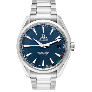 Aqua terra sale blue dial