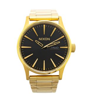 Nixon gold watch black on sale face