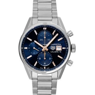 Tag Heuer Carrera Blue Skeleton Dial Chronograph Steel Mens Watch CAR201T