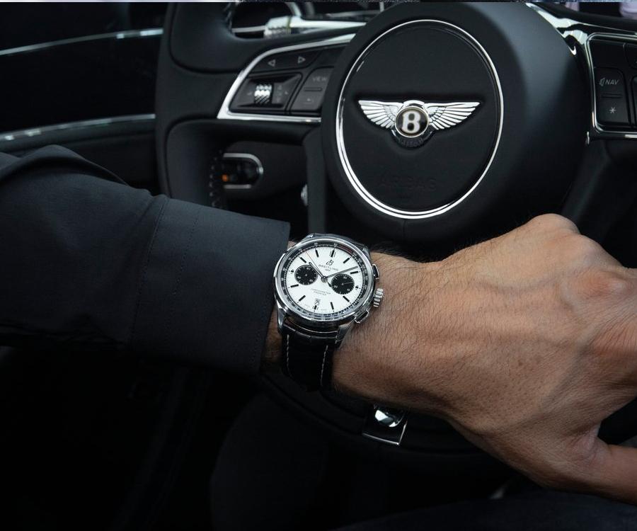 Men's Breitling Bentley A44362 Stainless Steel Custom Diamond Watch